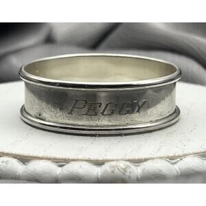 Vintage Webster Sterling Silver "Peggy ” Napkin Ring 8.7G
